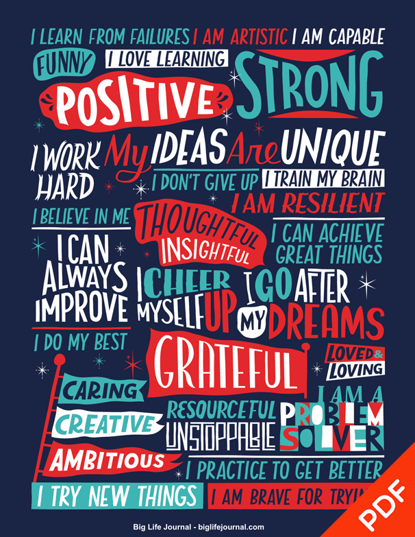 positive-affirmations-poster-for-teens-kids-pdf-big-life-journal for Positive Affirmations For Kids Printable Pdf Free Download Positive Affirmations Poster for Teens & Kids PDF – Big Life Journal for Positive Affirmations For Kids Printable Pdf Free Download