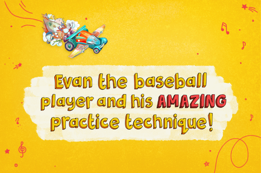 Evan the baseball player and his AMAZING practice technique!
