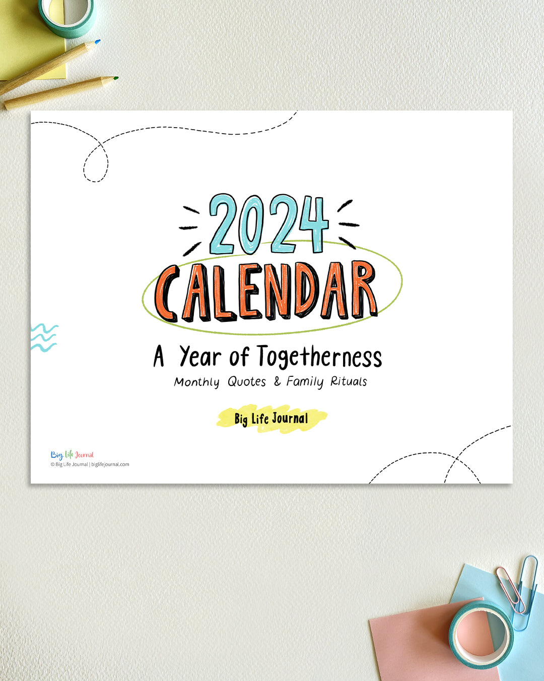 2024 Growth Mindset Calendar (PDF)-Free Gift with Purchase